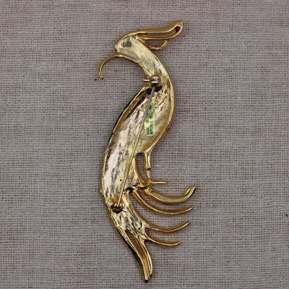 1980's Republic of China Bird of Paradise Enamel Brooch. - Picture 2 of 3